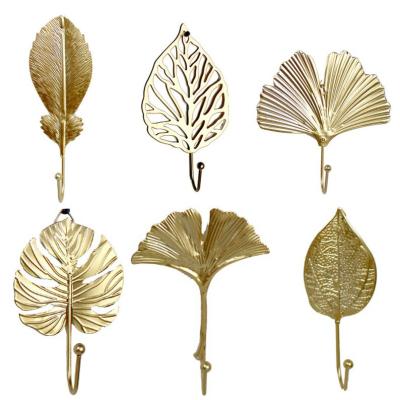 China Wooden Leaf Coat Hook Hanging Leaf Shaped Creative Mini Wall Key Hook Hook for sale