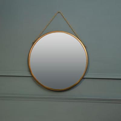 China Vintage 2 Round Look Minimalist Hanging Mirror Set With Gold for sale