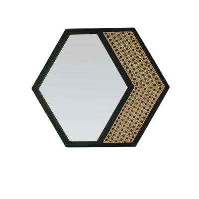 Κίνα Minimalist Organic Metal Cane Look Modern Bohemian Wall Mirror προς πώληση