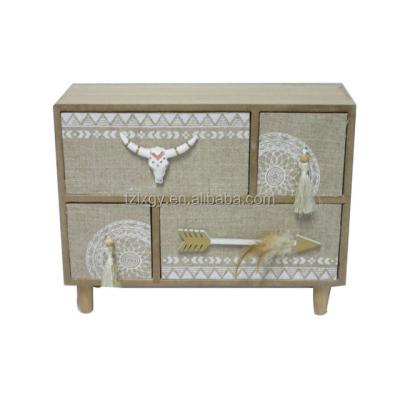 中国 Viable Wood Organizer Cabinet Wooden Jewelry Desk Desktop Storage Cabinet 販売のため