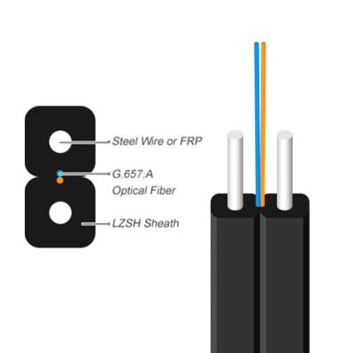 China Widely Used Top Quality FTTH Indoor Flat Fiber Optic Drop Cable Equipment FTTH Cables for sale