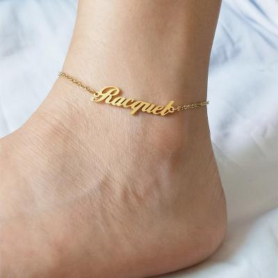 China FASHIONABLE Mens Womens Stainless Steel Cuban Link Anklets Foot Jewelry Gold Silver Color Anklets Initial Christmas Gifts For Her for sale