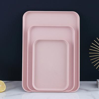 China High Quality Wheat Straw Food Preservation Trays Serving Tray Dinner Plate Hotel Rectangle Wholesale Customization Home.Restaurant.Bar.Hotel.Wedding for sale