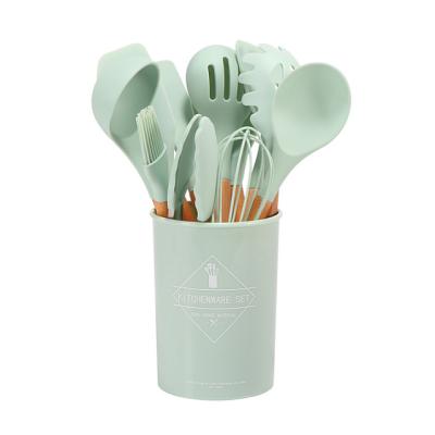 China Kitchenware Factory Price Best Viable Selling 100% Eco-friendly Kitchen Tools Silicone Baking Utensils Set 11 Pcs for sale