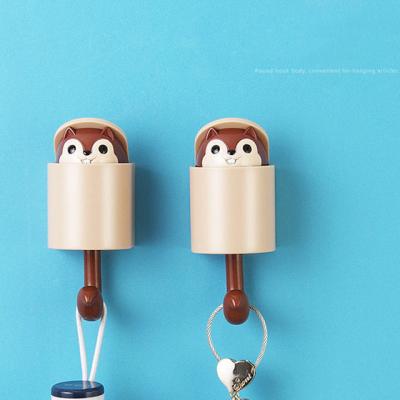 China Minimalist Cute Serving Sticky Hook, Wall Mounted Hook with Decorative Walls, to Hang Backpack, Hat, Scarf, Belt, Cloth, Bag, Toy, Key for sale