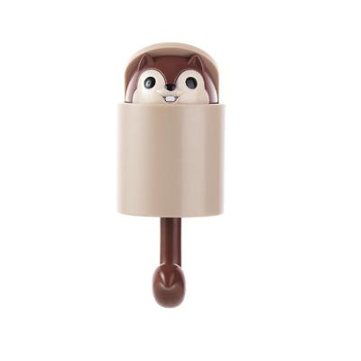 China Minimalist kitchen bathroom household easy to install creative cute cartoon sticky retractable decorative hook for sale