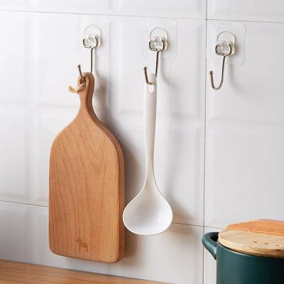 China Kitchen Minimalist Heavy Duty Sticky Self Adhesive No-Punch Strong Wall Hook for sale