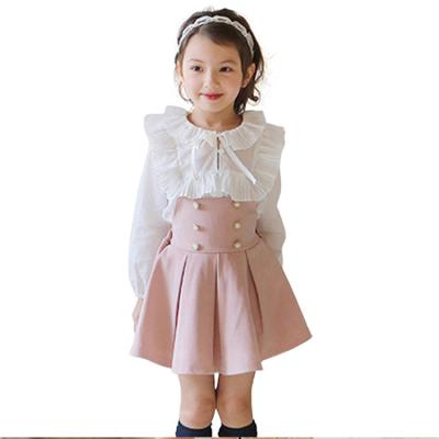 China Children's casual clothing sets girls dress lace T-shirt princess set clothes Baby Girl Autumn New Korean Girls Little 2 pieces for sale