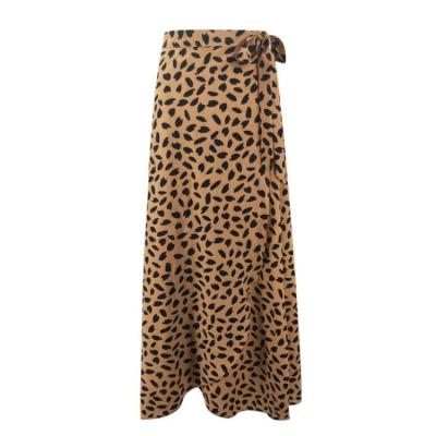 China Other New Arrival Women Leopard Print Maxi Skirt Ladies High Waisted Skirts Long Loose Plus Size Skirt For Women for sale