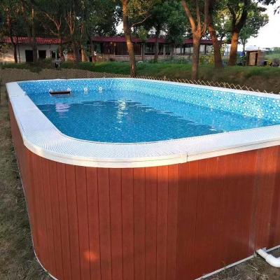 China Customizable Galvanized Modular Prefab Unlimited Assembled Galvanized Steel Outdoor Courtyard Swimming Pool Pools Above Ground for sale