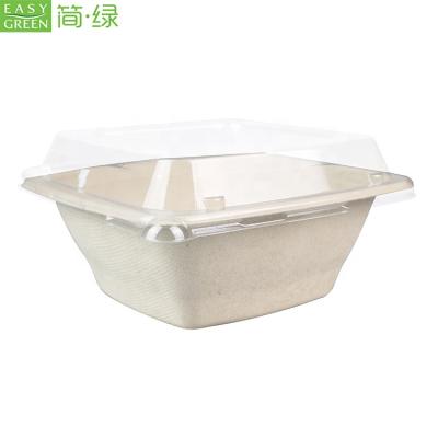 China Easyngreen Biodegradable Most Pulp 32oz Competitive Design Rice Paper Box / Bowl Disposable for sale