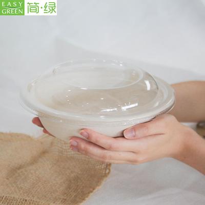 China Wholesale Green Easy Eco Friendly Sugar Cane Bagasse Disposable Salad Bowl 100% Biodegradable Eco Friendly for sale