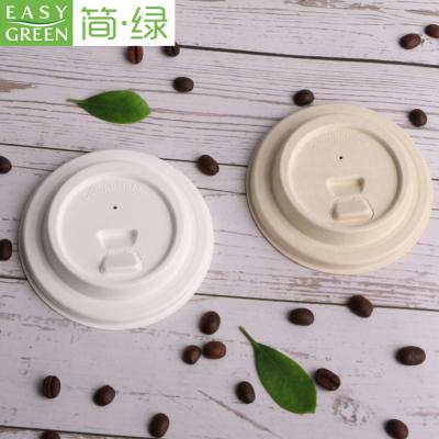 China Food Grade 86.5Mm Biodegradable Cups Lid Easy Green Custom Disposable Eco Friendly Coffee Cup Lid For Paper Coffee Cup for sale