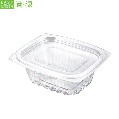 China Easy Food Strawberry Green Takeaway Fruit Packaging Salad Boxes Packaging With Lid for sale