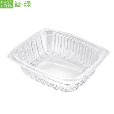 China Disposable Easy Green Clear Plastic 32oz Blueberry Fruit Salad Container With Lid for sale