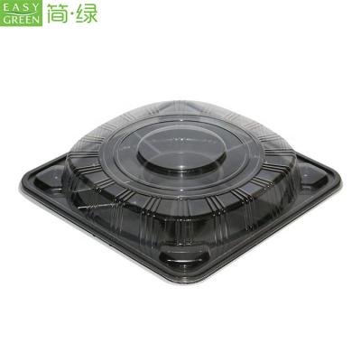 China Large Disposable Plastic Food Party Sushi Tray With 6 Compartments SR-11 for sale