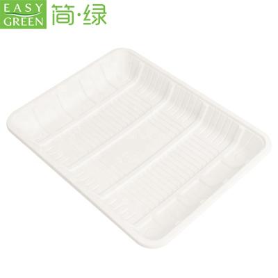 China Traditional Easy Green Food Grade Cornstarch Disposable Container Food Dish TP275 for sale