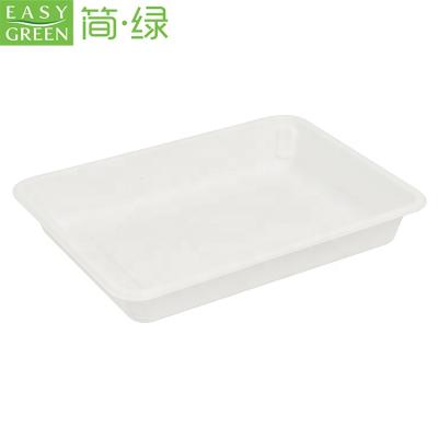 China Disposable Green Easy Disposable Biodegradable Compostable Cornstarch Food Tray TP180 for sale