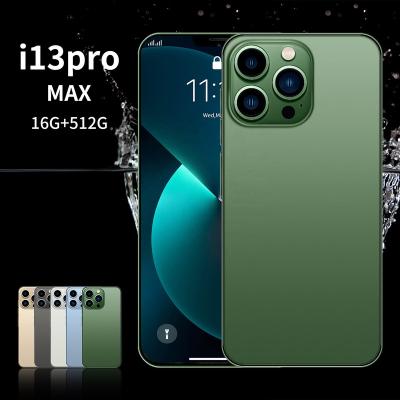 China Dual SIM Card Global Version New i13 pro 6.7 inch U Display Mobile Phones 8MP Front Camera 4G Smartphone Max Document Card Phone for sale