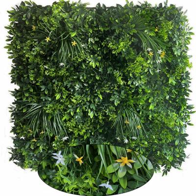 China Eco-friendly Plastic Vertical Flower Wall Backdrop Artificail Grass Garden Artificial Plants Wall For Wedding for sale