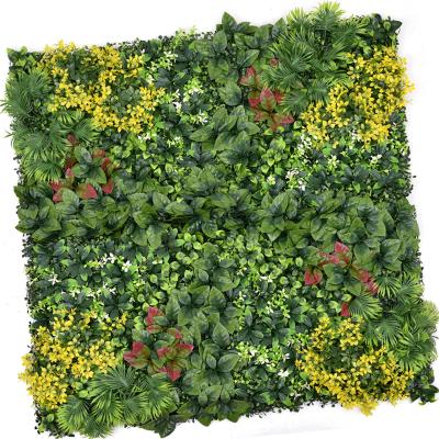 China Fake Foliage Grass Boxwood Hedge Plant Anti-UV Indoor Outdoor Plastic Green Artificial Wall Panel For Balcony Garden Home Decor for sale