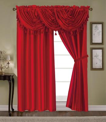 China Hot Fashion Item Polyester Fancy Window Drapes Waterfall Valance Curtains for sale