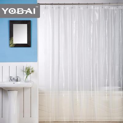 China Sustainable Clear Vinyl Shower Curtain Liner for sale