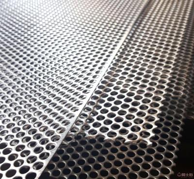 China Pad Mesh 1mm Hole Galvanized Perforated Metal Mesh For Filter Cylinder for sale