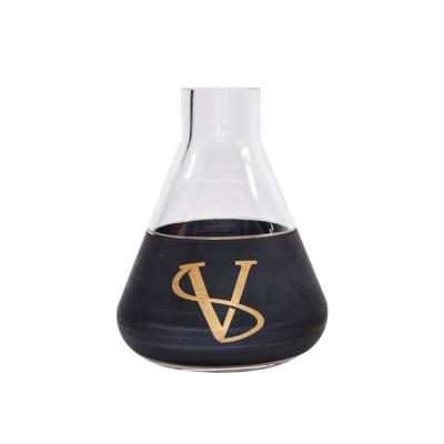 China New Arrival HongSa Hotel Portable Shisha Hot Selling Glass Hookah Oval Bottle for sale