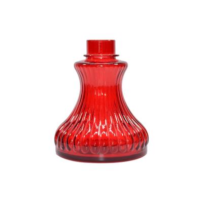 China 2019 new design home red shisha hookah glass bottle hooka 2019 tobacco decoration smoke shisha basic social hookah for sale