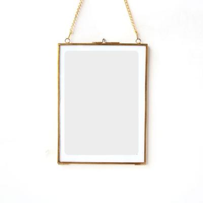 China Home Decor Customized Hanging Hanging Picture Frames Double Sight Glass Square Wall Decor Picture Frames for sale