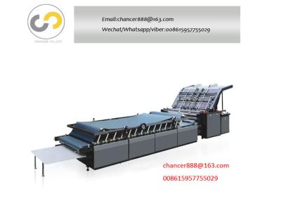 China ALBZ-1300 90m/minute SEMI-AUTOMATIC FLUTE CORRUGATED CARTON BOX LAMINATING MACHINE for sale