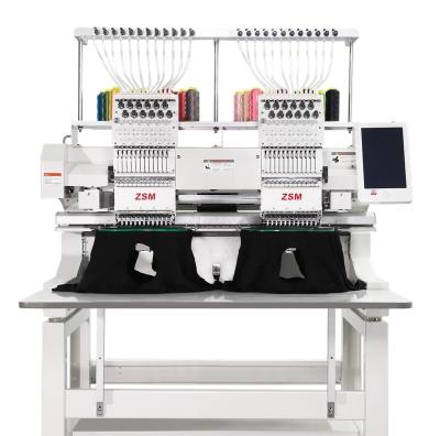 China Garment shops new cap T-shirt flat head embroidery machine two computerzied embroidery machine for sale for sale