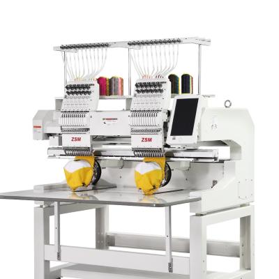 China Garment Shops QM High Speed ​​Automated Embroidery Machine Two Head Embroidery Machine For Business And Home for sale