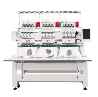 China Garment Shops Computer T-shirt Cap Embroidery Machine Three Flat Head Embroidery Computerized Machine for sale