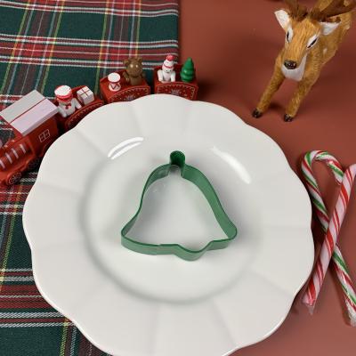 China Sustainable Christmas-themed Jingle Bell Press Cookie Cutter Stainless Steel Bakeware Factory Jingle Bell Cookie Cake Molds for sale