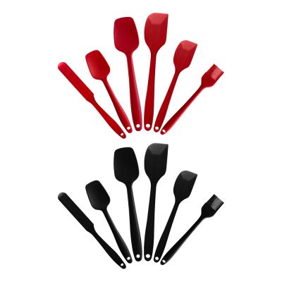 China Sustainable Kitchen 6 Pieces Silicone Spatula Scraper Spatula Silicone Set Pastry Baking Tools for sale