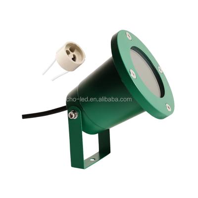 China Garden Green Brown Printing GU10 Garden Spotlight Waterproof LED Garden Lighting Spotlight With IP65 Ground Spike for sale