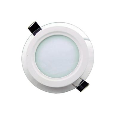 China Modern Ultra Thin Glass Panel Light Downlight 6W 12W 18W LED Round Recessed Ceiling Spot Light AC85-265V for sale