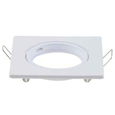 China Dining Rooms Adjust Downlight Holder 85x85mm White Recessed Adjustable Metal Housing Frame For GU10 MR16 Bulb for sale