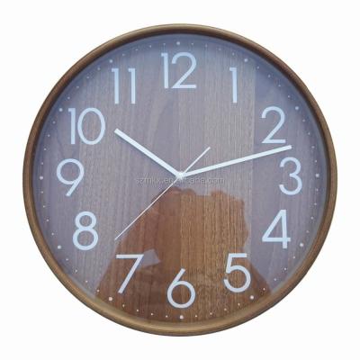 China 316mm diameter clock sweep hands quartz clock frame wall clock wall clock room decoration wooden silent wooden cogs MK31630246 for sale