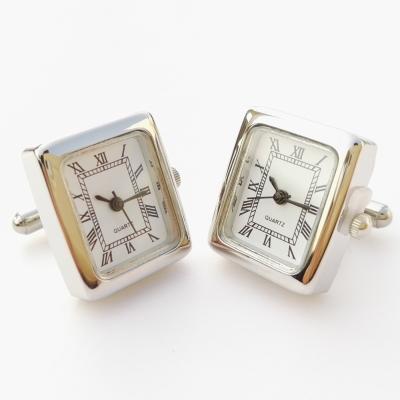 China Stainless Steel and Alloy Functional Japanese Movement Watch Cufflinks with T-Bar 304 Stainless Steel OEM Factory for sale