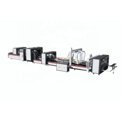 China Automatic Commodity Carton Straight Line Folder Gluer Machine For 4 Corner Box for sale