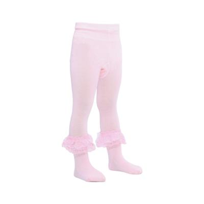 China Breathable ballet lace child pantyhose ballet dance ballet cotton girl children tights performance practice wear for sale