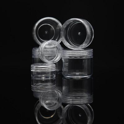 China Low Price Plastic Transparent PS Jar 2.5ml 3ml 5ml 20ml 25ml 30ml 40ml 50ml 15ml 40g 50g 2.5g 10g 15g 20g 25g 30g 3g 5g 10ml Eco-friendly PS Jar for sale