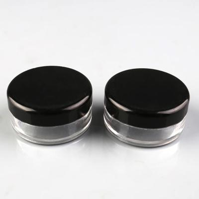 China Free Sample Eco - Friendly Round Mini Plastic Jars Cosmetic 3g 5g 10g 15g 20g With Plastic Cap for sale