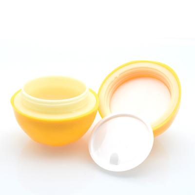 China Lemon 30ml Shape Hands Cream Plastic Cosmetic Jar Cute High Quality Eco-friendly ABS Plastic Container For Kids Skin Care Cream for sale