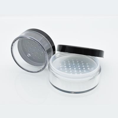 China Eco-friendly Cheap Empty Plastic Clear Cosmetic Loose Plastic Jar 3g 5g 10g 20g 30 gram 50gram powder jar 30g 50g with sieve for sale