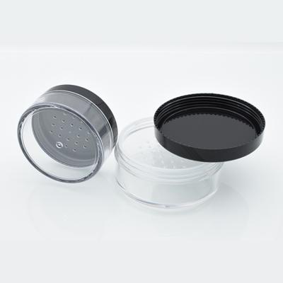 China Cosmetic Container 3ml 30g 5g Loose Powder Jar 3g 5g10g 20g 50g 30g Strainer Eco-friendly Loose Powder Jar With Clear Black Strainer And Lids for sale