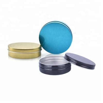 China OEM ODM Professional Black Factory Eco-friendly Aluminum Cosmetic Jar 5g 10g 15g 30g 1oz 50g 60g 2oz 100g 120g 150g With Screw Lid for sale